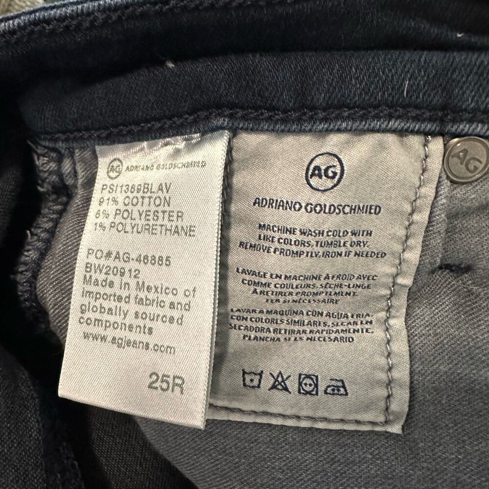AG Adriano Goldschmied Dark Wash Stretch Low Rise Jeans Denim Pants Size 25R - Picture 8 of 10